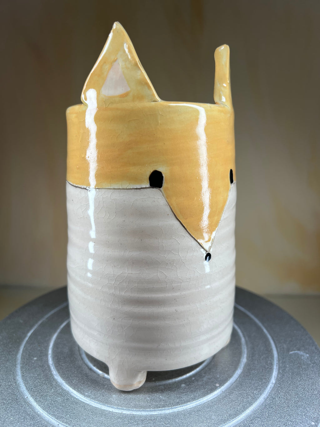 Finley the Fox - Handmade Ceramic Fox Vase